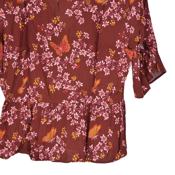 Madewell Tie-Sleeve Wrap Top, size 2 - Picture 6 of 8